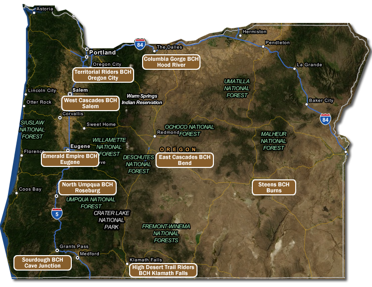 Oregon High Desert Map Chap-Name-Map - Back Country Horsemen Of Oregon - Dedicated To Keeping  Oregon's Trails Open For All.