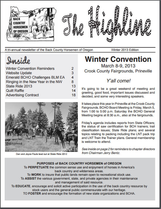 Winter 2013 Highline Photo