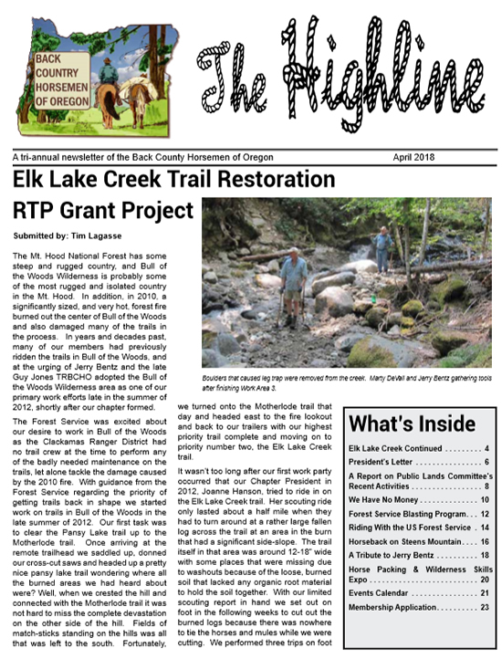 April 2018 Newsletter Photo